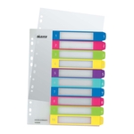 LEITZ 1243 Register Serie WOW - 1-10, A4 Überbreite, 10 Blatt, farbig