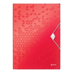 LEITZ 4599 Eckspannermappe WOW - A4, PP, rot metallic