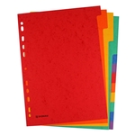 DONAU Register - blanko, Karton, A4, 12 Blatt, 6-farbig
