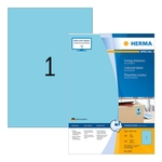 HERMA 4403 Universaletiketten SuperPrint - 210 x 297 mm, blau, matt, 100 Stück