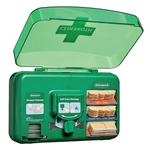 CEDERROTH Pflasterspender medium - gefüllt mit 40 Textilpflaster, grün