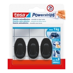TESA Powerstrips® Systemhaken - ablösbar, S Oval schwarz Small 1 kg