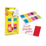POST-IT Index Mini Promotion - 11,9 x 43,2 mm, sortiert, 3x 20 Streifen im Spender + 2 Stück gratis