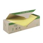 POST-IT Haftnotizblock Recycling Notes - 76 x 76 mm, gelb, 24x 100 Blatt