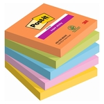 POST-IT Haftnotizblock Boost - 76 x 76 mm, 5x 90 Blatt, sortiert