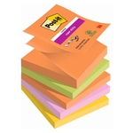POST-IT Haftnotizblock Z-Notes Boost - 76 x 76 mm, 5x 90 Blatt, sortiert