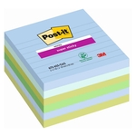 POST-IT Haftnotizblock Super Sticky Notes Oasis Collection - 101 x 101 mm, liniert, 6x 90 Blatt