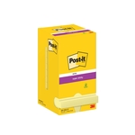 POST-IT Haftnotizblock Super Sticky - 76 x 76 mm, gelb, 12x 90 Blatt Karton