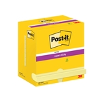POST-IT Haftnotizblock Super Sticky - 76 x 127 mm, gelb, 12x 90 Blatt Karton