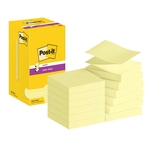 POST-IT Haftnotiz Super Sticky Z-Notes - 76 x 76 mm, gelb, 12x 90 Blatt