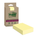 POST-IT Haftnotizblock Super Sticky Recycling Notes, 102x152mm, liniert, gelb, 4x45 Blatt