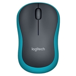 LOGITECH Maus M185 Wireless Optisch schwarz/blau