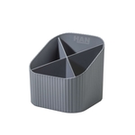 HAN Schreibköcher KARMA - 4 Fächer, Recyclingmaterial, öko-grau