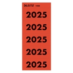 LEITZ 1425 Inhaltsschild 2025 - selbstklebend, 100 Stück, rot
