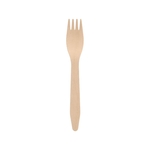 PAPSTAR Einweg Gabel Holz Pure - 16,5 cm, 100 Stück