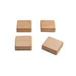 SIGEL NeoDym-Magnete - quadratisch, Holz, beige, 4 Stück