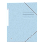 OXFORD Eckspannmappe TOP FILE+ - A4, 390 g/qm, Karton, Gummizug, pastellblau