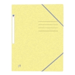 OXFORD Eckspannmappe TOP FILE+ - A4, 390 g/qm, Karton, Gummizug, pastellgelb