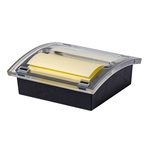 Q-CONNECT Haftnotizspender für Z-Notes - schwarz/transparent, gefüllt