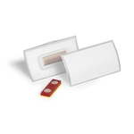 DURABLE Namensschild Magnet - 75 x 40 mm, Kunststoff, transparent, 10 Stück