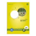 STAUFEN GREEN Schulblock LIN 21 - A4, 50 Blatt, 70 g/qm, 9mm liniert
