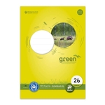 STAUFEN GREEN Schulblock LIN 26 - A4, 50 Blatt, 70 g/qm, 5mm kariert mit Rand