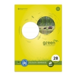 STAUFEN GREEN Schulblock LIN 28 - A4, 50 Blatt, 70 g/qm, 5mm kariert mit Randlinien