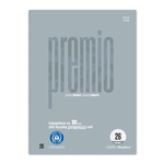 STAUFEN PREMIO Collegeblock LIN 26 - A4, 80 Blatt, kariert mit Rand, 90 g/qm, grau
