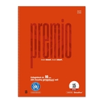 STAUFEN PREMIO Collegeblock LIN 15 - A4, 50 Blatt, NotenLIN eatur, 90 g/qm, rot