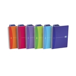 OXFORD Office My Colours - A5, kariert, Kopfleiste / Doppelrand, Spiralbuch, 90 Blatt, sortiert