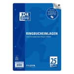 OXFORD Ringbucheinlage LIN25 - A4, liniert, 90g/qm, 4-fach gelocht, 50 Blatt