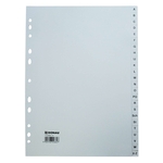 DONAU Ordnerregister A-Z, 24-teilig, 22,5x29,7cm, grau