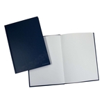 DONAU Geschäftsbuch - A5, 96 Blatt, 70 g/qm, blanko, blau