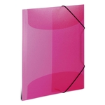 HERMA 19505 Gummizugmappe - A4, PP transluzent, pink