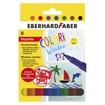 EBERHARD FABER Windowmarker Colori - 1-2 mm, 8 Farben, sortiert, Kartonetui