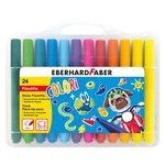 EBERHARD FABER Faserschreiberetui Dicke Filzstifte Colori dreikant - 2 mm, sortiert