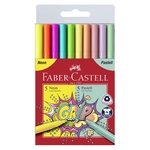 FABER CASTELL Grip Filzstift Neon und Pastell, sortiert, 10er Etui