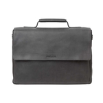 PRIDE & SOUL Laptoptasche Percent - 15", dunkelgrau, Echtleder