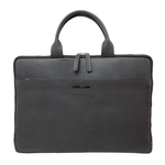 PRIDE & SOUL Laptoptasche Rate - 15", dunkelgrau, Echtleder