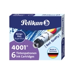 PELIKAN Tintenpatrone 4001® TP/6, königsblau, Etui mit 6 bunt bedruckten Patronen