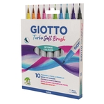 GIOTTO Faserschreiberetui Soft Brush - 10 Stück