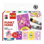 MARABU Kreativmarkerset 3D Dot Pen Kids Einhorn - 9-teilig