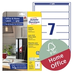 AVERY ZWECKFORM L4760-10 Home Office Ordnerrücken-Etiketten - schmal/kurz, 38x192 mm, weiß, 70 Etiketten