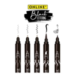 ONLINE Tuschestifte - 5er Etui, schwarz