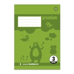 STAUFEN PREMIUM Schulblock PREMIUM LIN 3 - A4, 50 Blatt, 90 g/qm blanko Doppellinien farbig