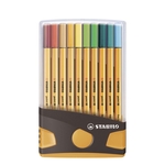 STABILO Fineliner point 88® Etui ColorParade - 20er Tischset in anthrazit/orange - mit 20 verschiedenen Farben