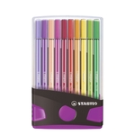 STABILO Premium-Filzstift - Pen 68 ColorParade - 20er Tischset in anthrazit/pink - mit 20 verschiedenen Farben