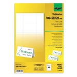 SIGEL Tischkarte, 100x60mm, 185g/m², 20 Blatt, weiß