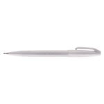 PENTEL Kalligrafiestift Sign Pen Brush - Pinselspitze, hellgrau