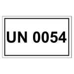 Gefahrzettel mit UN 0054 Haftpapier 100 x 60 mm 500 Stück/Rolle